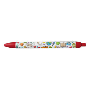 patronen van medische symbolen zwarte inkt pen