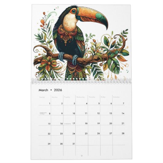 Patronen van Natuur - Oerwoud Dieren Kalender (Mar 2026)