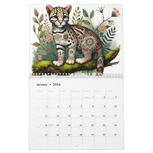 Patronen van Natuur - Oerwoud Dieren Kalender (Jan 2026)