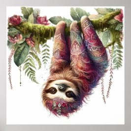Patronen van Natuur - Oerwoud Sloth Poster