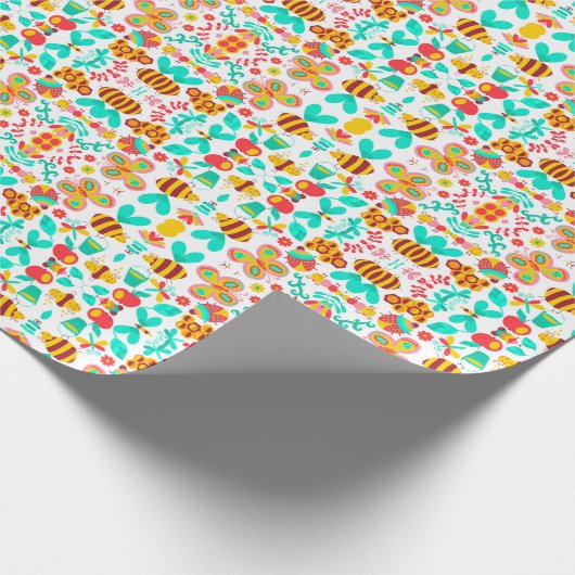 Patronen van schildklierige insecten cadeaupapier (Hoek)