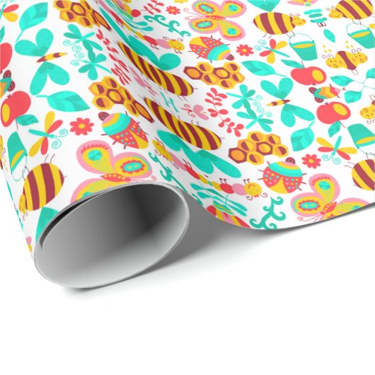 Patronen van schildklierige insecten cadeaupapier (Rol Hoek)