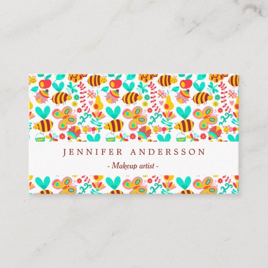 Patronen van schildklierige insecten visitekaartje (Voorkant)