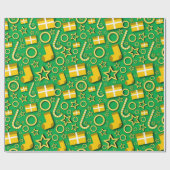 Patronen van snoep, sokken en cadeaudozen cadeaupapier (Vlak)