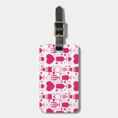 patronen van Valentijnsdagen Bagagelabel (Voorkant verticaal)