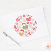 Patronen voor Moederdag Ronde Sticker (Envelop)