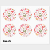 Patronen voor Moederdag Ronde Sticker (Vel)