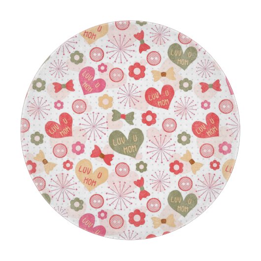 Patronen voor Moederdag Snijplank (Voorkant)