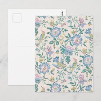 Patronen voor Paarse Bloemen & Vogels Briefkaart