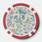 Patronen voor Paarse Bloemen & Vogels Poker Chips (Achterkant)