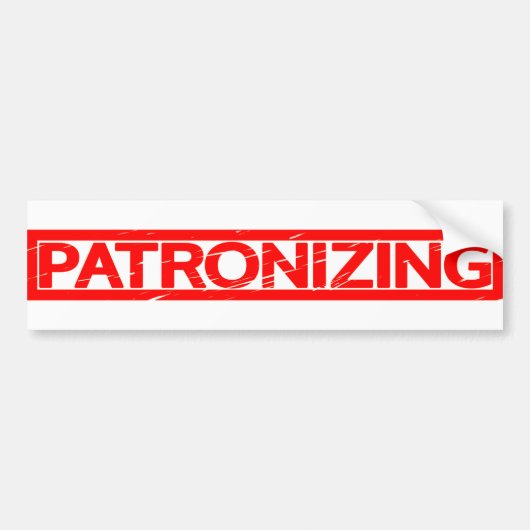 Patronistisch stempel bumpersticker (Voorkant)