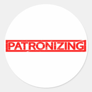 Patronistisch stempel ronde sticker