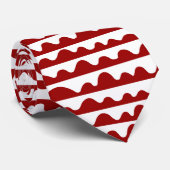 Patroon 020815 - Ruby Red en White Stropdas (Opgerold)