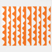Patroon 020815 - Wit op Oranje FF6600 Fleece Deken (Voorkant (Horizontaal))