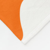 Patroon 020815 - Wit op Oranje FF6600 Fleece Deken (Hoek)