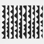 Patroon 020815 - wit op zwart fleece deken (Voorkant (Horizontaal))