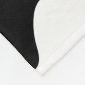 Patroon 020815 - wit op zwart fleece deken (Hoek)