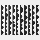 Patroon 020815 - zwart op wit fleece deken (Voorkant (Horizontaal))