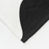 Patroon 020815 - zwart op wit fleece deken (Hoek)