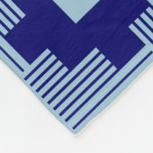 Patroon 061214 - Diepe marine met Bleek blauw 9dc6 Fleece Deken (Hoek)