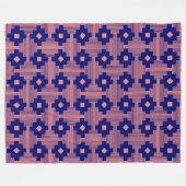 Patroon 061214 - Diepe marine met roze e3868f Fleece Deken (Voorkant (Horizontaal))