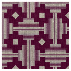 Patroon 061214 - Wit op Deep Red 660036 Stof