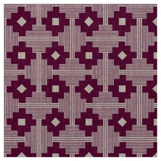 Patroon 061214 - Wit op Deep Red 660036 Stof (Swatch)