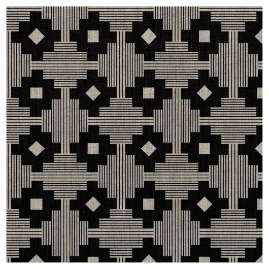 Patroon 061214 - Wit op Zwart Stof (Swatch)