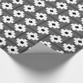 Patroon 061214 - Zwart met wit Cadeaupapier (Hoek)