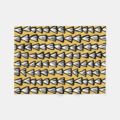 Patroon 070515 - Zwart en Wit met Amber Fleece Deken (Voorkant (Horizontaal))