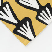 Patroon 070515 - Zwart en Wit met Amber Fleece Deken (Hoek)