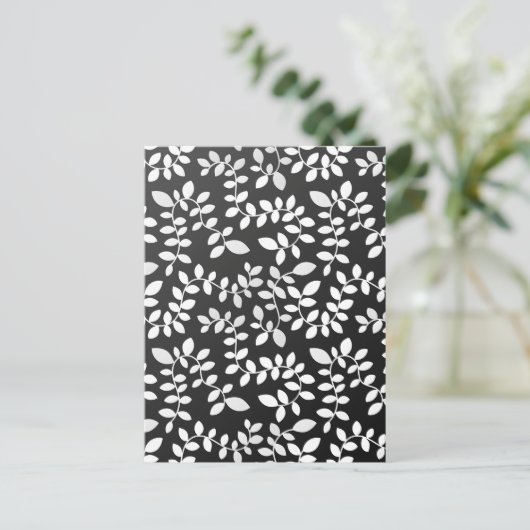 Patroon 10 bladeren briefkaart (Staand voorkant)