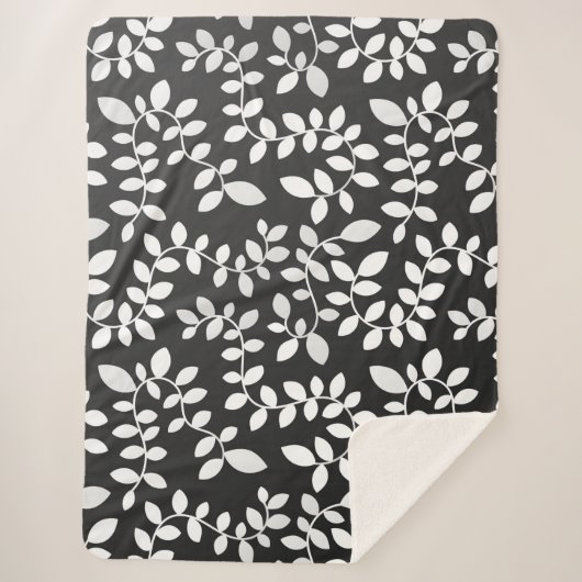 Patroon 10 bladeren sherpa deken (Voorkant)