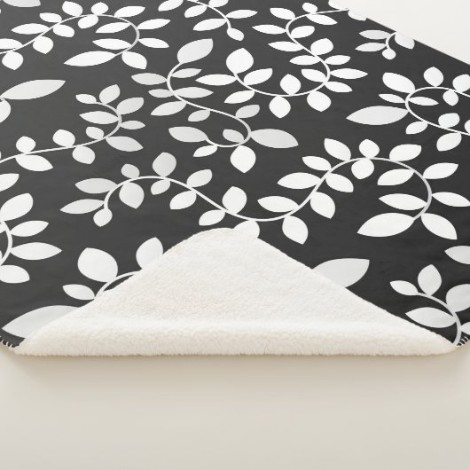 Patroon 10 bladeren sherpa deken (3/4)