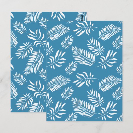 Patroon 13 bladeren briefkaart (Voorkant / Achterkant)