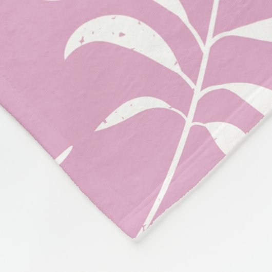 Patroon 15 bladeren fleece deken (Hoek)