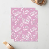 Patroon 15 bladeren notitiekaartje (Voorkant / Achterkant in situ)