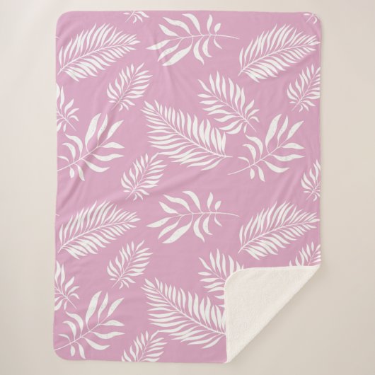 Patroon 15 bladeren sherpa deken (Voorkant)