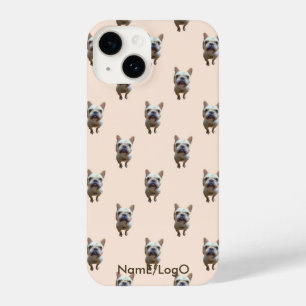 patroon_1_franse bulldog_1 iPhone case 14 Hoesje