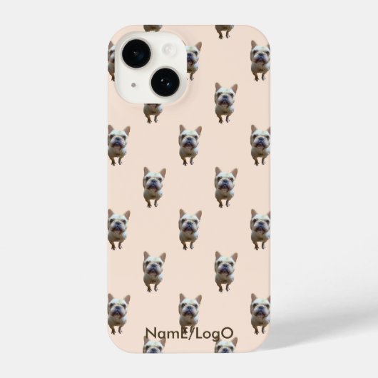 patroon_1_franse bulldog_1 iPhone case Hoesje (Achterkant)