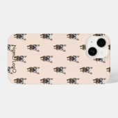 patroon_1_franse bulldog_1 iPhone case iPhone Hoesje (Achterkant horizontaal)