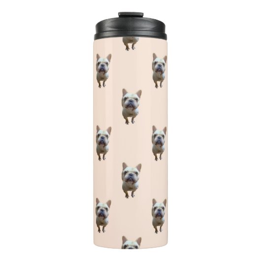 Patroon_1_Franse bulldog_1 Thermosbeker (Voorkant)