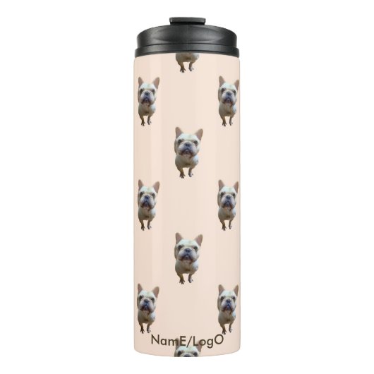Patroon_1_Franse bulldog_1 Thermosbeker (Voorkant)