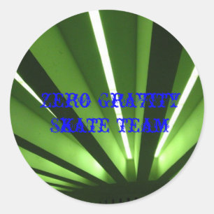 patroon_1, het Team van het Schaats van de Zero Zw Ronde Sticker