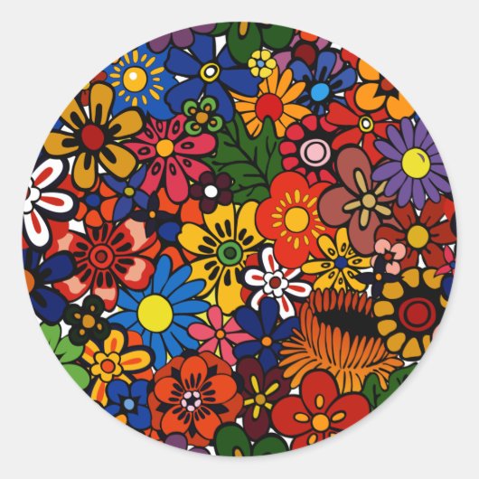 Patroon 1 ronde sticker (Voorkant)