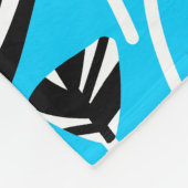 Patroon 210121 - Zwart, wit en hemelblauw Fleece Deken (Hoek)