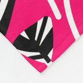 Patroon 210121 - Zwart, wit en neonrood Fleece Deken (Hoek)