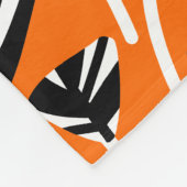 Patroon 210121 - Zwart, wit en Oranje Fleece Deken (Hoek)