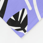 Patroon 210121 - Zwart, wit en pastblauw Fleece Deken (Hoek)