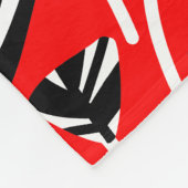 Patroon 210121 - Zwart, wit en rood Fleece Deken (Hoek)